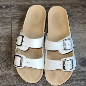 White sandals